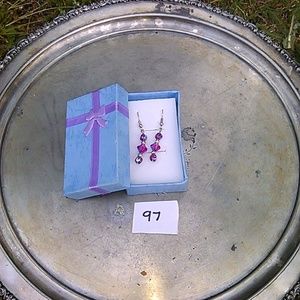 purple earrings